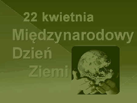 Ciemno zielona kartka 22 kwietnia